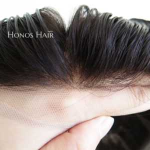 Undetactable Hairline Full Swiss Lace Hair Replacement System for Men